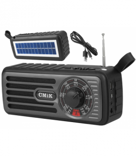 Radio przenośne MK-101 Bluetooth, USB, MicroSD, AUX, z panelem solarnym, akumulator 1200 mAh. LXMK101