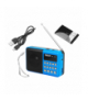 Radio prznośne MK-011 wyświetlacz, USB, MicroSD, AUX z baterią BL-5C i kablem Micro USB, niebieskie. LXMK011/N