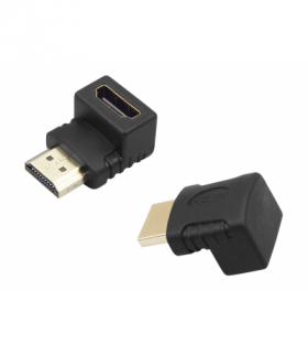 Przejście HDMI wtyk-gniazdo kątowe LXHD0666