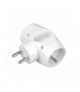 Rozgałęźnik podwójny R-21 2x2P+Z+2p / II 3x2,5A 230V, IP20, biały. LXW01142