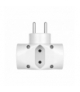 Rozgałęźnik podwójny R-21 2x2P+Z+2p / II 3x2,5A 230V, IP20, biały. LXW01142