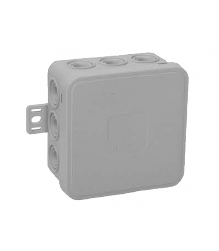 V5 Puszka n/t 75x75x41mm IP54 12-wl klik z osł.popiel LX03503