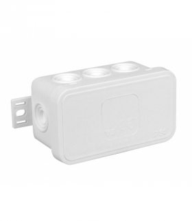 V8 Puszka n/t 80x45x41mm IP54 8-wl klik z osł.bia.elastycz. LX03801