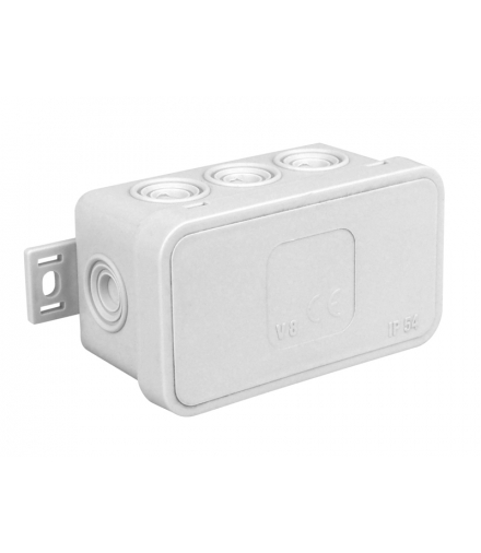 V8 Puszka n/t 80x45x41mm IP54 8-wl klik z osł.popiel .elastycz. LX03803