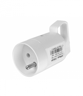 Gniazdo z uchem z uziemieniem 2P+Z 16A 250V IP20 białe LX31501