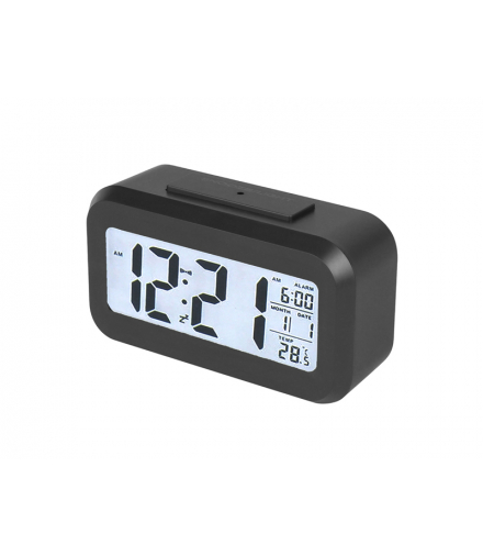 ZEGAR BUDZIK DUŻY LCD, CZARNY, ZG21. LXZG21
