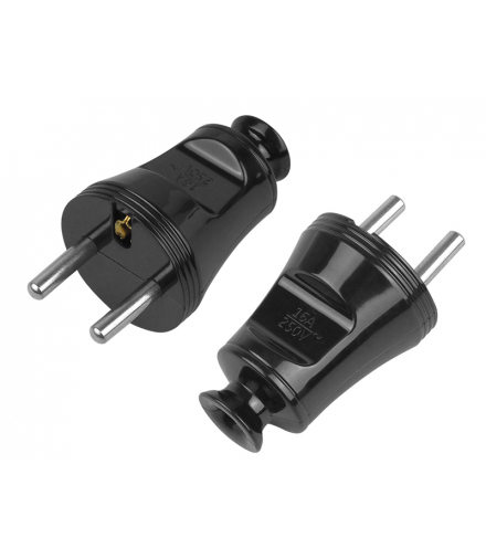 Wtyczka WT-30 prosta, czarna. LXWT-30C
