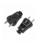 Wtyczka WT-30 prosta, czarna. LXWT-30C
