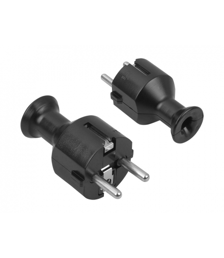 Wtyczka WT-40 prosta, czarna. LXWT-40C