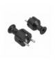 Wtyczka WT-40 prosta, czarna. LXWT-40C
