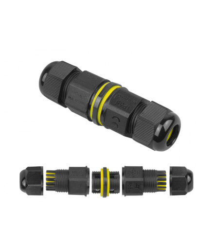 Wodoodporna mufa kablowa ze złączem 3 przewodowym IP68, 450V LXZE53