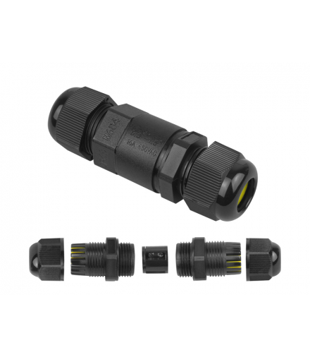 Wodoodporna mufa kablowa ze złączem 3 przewodowym IP68, 450V LXZE54