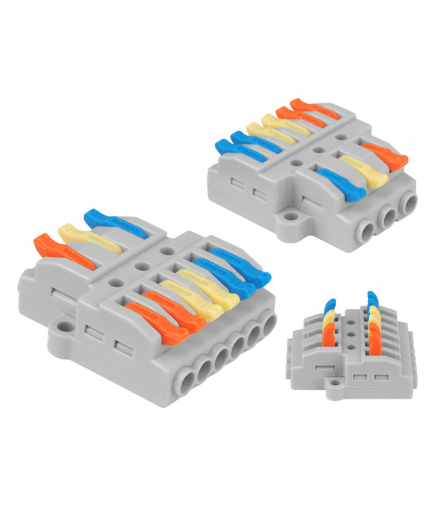 Złączka elektryczna automatyczna z 3 na 6 przewodów, 32A, 250V LXZE65