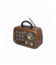 Radio przenośne FM/USB/SD/AUX/BT Retro złote akumulator LXMD1901Z