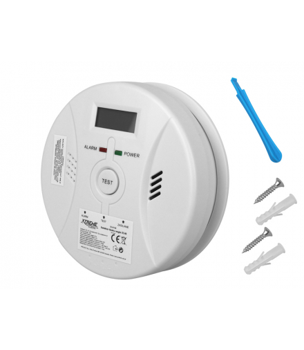 Detektor czujnik czadu XC40 z wyświetlaczem 3xAAA LXXC40