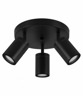 Oprawa ścienno-sufitowa TENOR GU10 3C BLACK IDEUS 04075