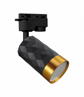 Oprawa do zamontowania na szynoprzewodzie MATA TRA GU10 BLACK/GOLD IDEUS 04086