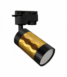 Oprawa do zamontowania na szynoprzewodzie PIANO TRA GU10 GOLD/BLACK IDEUS 04091