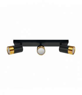 Oprawa ścienno-sufitowa PUZON SPT GU10 3L BLACK/GOLD IDEUS 04127