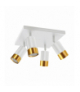 Oprawa ścienno-sufitowa PUZON SPT GU10 4D WHITE/GOLD IDEUS 04128