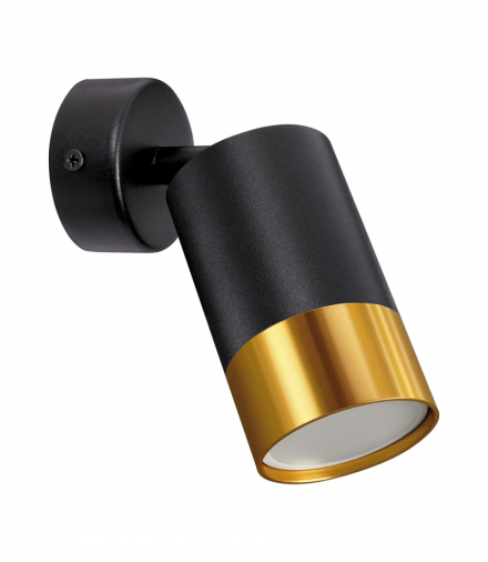 Oprawa ścienno-sufitowa PUZON SPT GU10 BLACK/GOLD IDEUS 04131