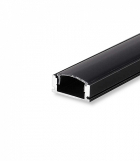 Profil Aluminiowy do paska LED na powierzchniowy, 2000mmx17.4mmx7mm, Klosz: Czarny, Kolor: Czarny V-TAC 2873