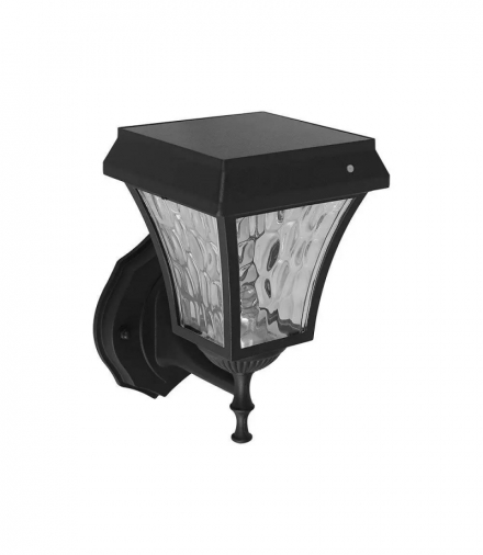 Solarny kinkiet ogrodowy, Kierunek oprawy: Góra, Obudowa: Czarna, Barwa:3w1/ IP44 / V-TAC 2889