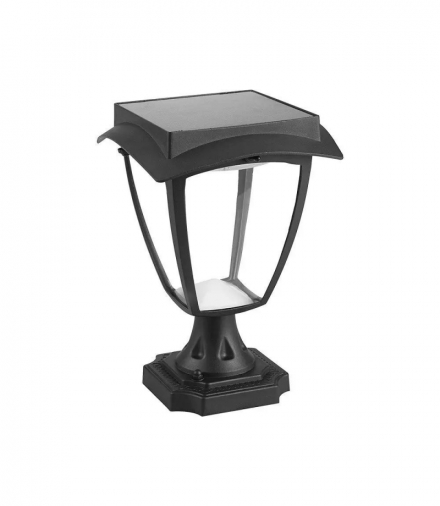 Solarna lampa stojąca ogrodowa, Wysokość: 250 mm, Obudowa: Czarna, Barwa:3000K+6000K , IP44 / V-TAC 2893