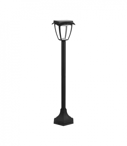 Solarna lampa stojąca ogrodowa, Wysokość: 930 mm, Obudowa: Czarna, Barwa:3000K+6000K , IP44 / V-TAC 2894