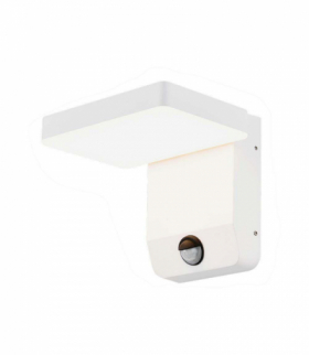 Lampa ścienna LED 17W z czujnikiem ruchu, Ciepła, Barwa:3000K, Obudowa: Biała, Kwadratowa V-TAC 2946