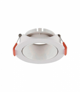 Oprawa wpuszczana Spot, Trzonek:GU10, Okrągła, Biała ramka i biały reflektor V-TAC 6644