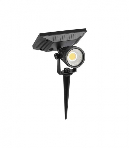 Oprawa ogrodowa 2W solarna, Neutralna, Barwa:4000K, IP65, Obudowa: Czarny V-TAC 6661