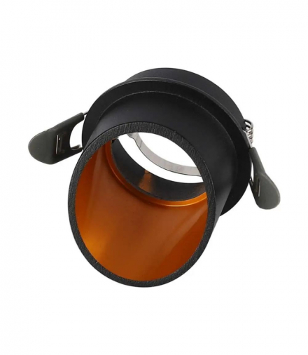 Oprawa wpuszczana Spot, Trzonek:GU10, Okrągła, Czarny, Złoty V-TAC 6683