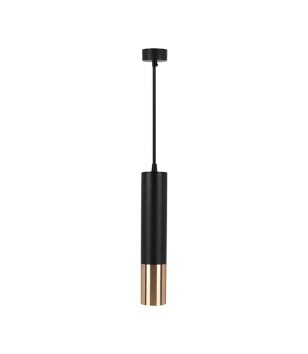 Lampa wisząca, Trzonek:GU10 , Okrągła, Czarna, Złota V-TAC 6688