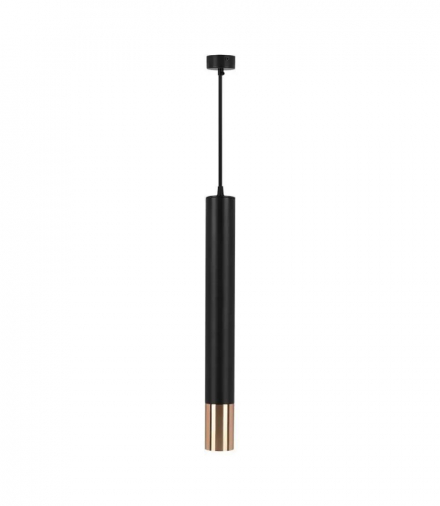 Lampa wisząca, Trzonek:GU10 , Okrągła, Czarna, Złota V-TAC 6689