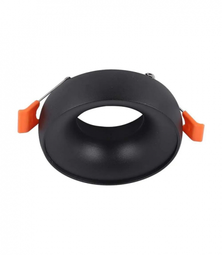 Oprawa wpuszczana Spot, Trzonek:GU10, Okrągła, Czarny, Czarny V-TAC 6696