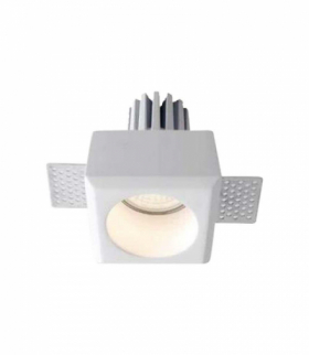 Gipsowa oprawa wpuszczana Spot, Trzonek:GU10, Okrągła, Biała V-TAC 6761