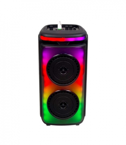 Przenośny głośnik bluetooth /gniazdo USB /slot na kartę micro SD/gniazdo AUX/ Mikrofon/ Podświetlenie LED V-TAC 7676