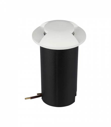 Oprawa dogruntowa 1W Ciepła, Barwa:3000K, Biały, Okrągła V-TAC 211465