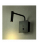 Kinkiet hotelowy LED 11W z włącznikiem i gniazdem USB, Barwa:3000K, Czarny V-TAC 211487