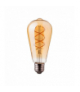 Żarówka LED E27 5W ST64 Filament, Super Ciepła (barwa zachód słońca), Barwa:2200K, Klosz: Bursztynowy, V-TAC 217218