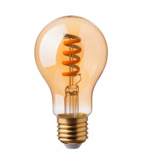Żarówka LED E27 4W Filament - Spiralna, Klosz: Bursztynowy, Super Ciepła (barwa zachód słońca), Barwa:2200K V-TAC 217335