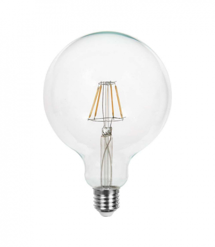 Żarówka LED E27 12.5W G125 Filament, Klosz Transparentny, Ciepła, Barwa:3000K, V-TAC 217453