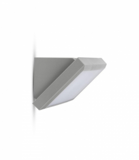 Lampa ścienna LED 12W, Ukośna, Ciepła, Barwa:3000K, Obudowa: Szara V-TAC 218233