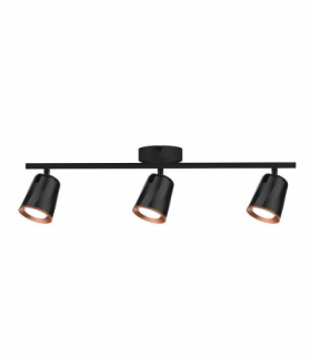 Lampa sufitowa 18W, Barwa:3000K, Czarny - Pierścień miedź V-TAC 218259