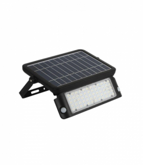 Projektor Solarny V-TAC 10W LED Czarny Czujnk Ruchu IP65 VT-787-10 4000K 800lm