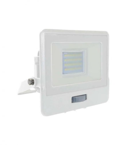 Projektor LED z czujnikiem ruchu 20W 1510lm 3000K Dioda SAMSUNG IP65 Biały 5 Lat Gwarancji V-TAC 20271