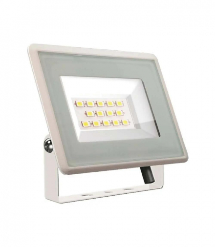 Naświetlacz LED 10W, Seria: F-Class, Ciepła, Barwa:3000K, Obudowa: Biała V-TAC 6730