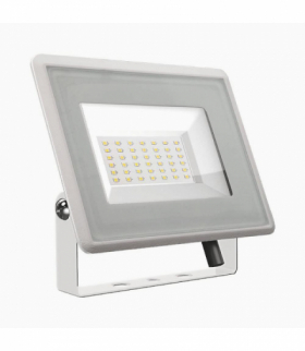 Naświetlacz LED 50W, Seria: F-Class, Ciepła, Barwa:3000K, Obudowa: Biała V-TAC 6752