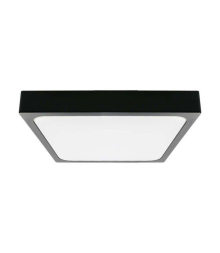 Plafon LED 24W, Średnica: 295mm, Barwa:4000K, Klosz: Kwadratowy mleczny czarna ramka, IP44 V-TAC 7646